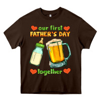 Chocolate Brown our first father's day together Heavy Core Tee - HRA Design Shop