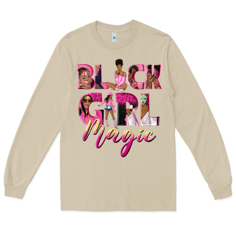 Black Girl Magic Long Sleeve Tee by NancyCooperArtShop | Teevron