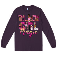 Plum black girl magic Long Sleeve Tee - NancyCooperArtShop