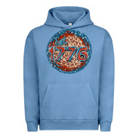 Pigment Pebble Blue Est. 1776 Urban Hoodie - FaDigitalArtStudio