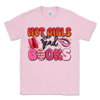 Bubblegum Pink hot girls read books Classic Tee - MaliasSmallBusiness