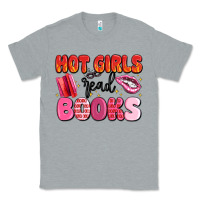 Heather Grey hot girls read books Classic Tee - MaliasSmallBusiness