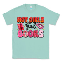 Seafoam hot girls read books Classic Tee - MaliasSmallBusiness