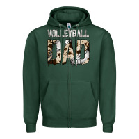 Sports Green Volleyball Dad Zipper Hoodie - Bettercallsaul