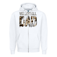 White Volleyball Dad Zipper Hoodie - Bettercallsaul