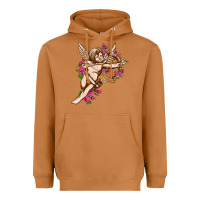 Meerkat Cupid with rose Valentine's Day Heavyweight Hoodie - HowdyJamesFarm