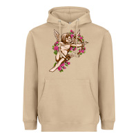Mushroom Cupid with rose Valentine's Day Heavyweight Hoodie - HowdyJamesFarm