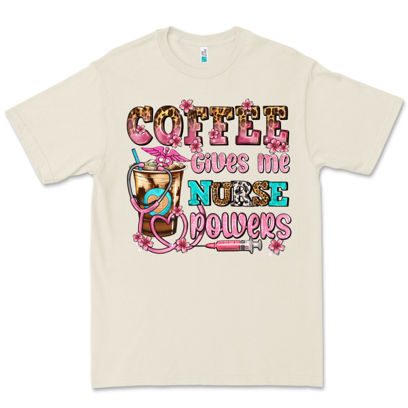 Coffee Gives Me Nurse Power Premium Tee by AdoDesignShop | Teevron