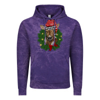 Cloud Purple christmas wreath baby calf Vintage Hoodie - BarkalooDesign