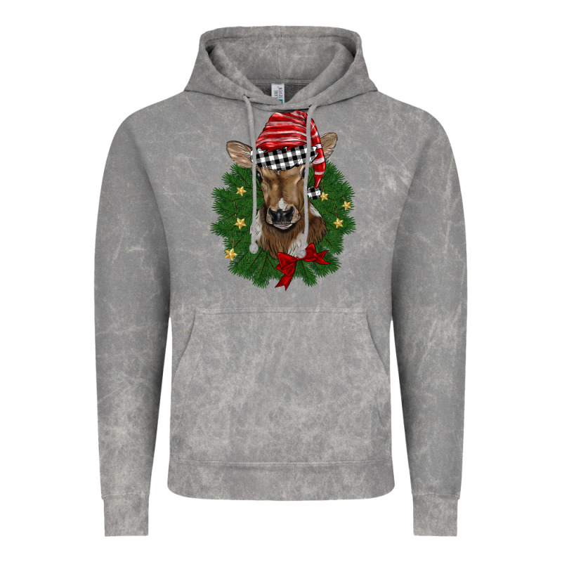 Christmas Wreath Baby Calf Vintage Hoodie by BarkalooDesign | Teevron