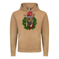 Vintage Camel christmas wreath baby calf Vintage Hoodie - BarkalooDesign