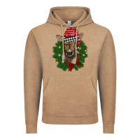 Vintage Coffee christmas wreath baby calf Vintage Hoodie - BarkalooDesign