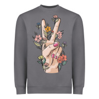 Hand Peace Sign Heavyweight Sweatshirt | Teevron