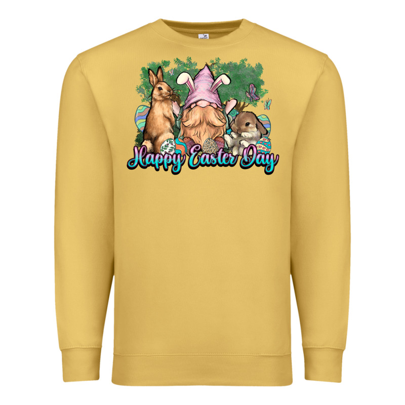 Gnome Bunny Happy Easter Day Premium Sweatshirt by HowdyJamesFarm | Teevron