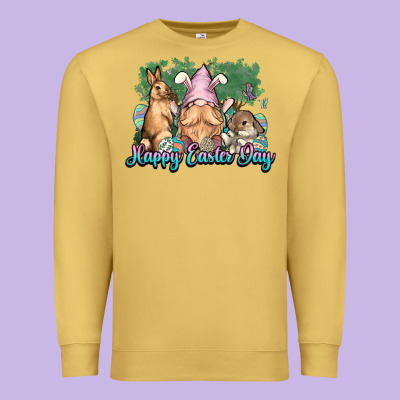 Gnome Bunny Happy Easter Day Premium Sweatshirt Designed By Howdyjamesfarm