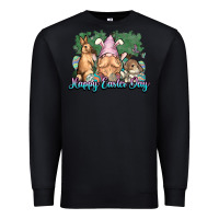 Black Gnome bunny Happy Easter Day Premium Sweatshirt - HowdyJamesFarm