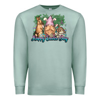 Seafoam Gnome bunny Happy Easter Day Premium Sweatshirt - HowdyJamesFarm