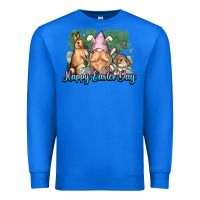 True Royal Gnome bunny Happy Easter Day Premium Sweatshirt - HowdyJamesFarm