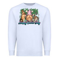 White Gnome bunny Happy Easter Day Premium Sweatshirt - HowdyJamesFarm