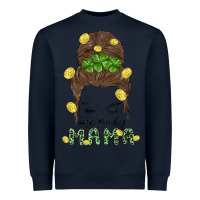 Navy one lucky mama Heavyweight Sweatshirt - MaliasSmallBusiness