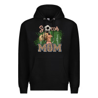 Black Soccer Mom Premium Hoodie - HowdyJamesFarm