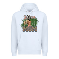 White Soccer Mom Premium Hoodie - HowdyJamesFarm