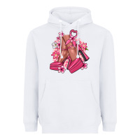 White Cancer high heels Cancer Awareness Heavyweight Hoodie - HowdyJamesFarm