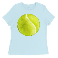 Baby Blue tennis ball fa element 2 Ladies Tee - FaDigitalArtStudio