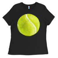 Black tennis ball fa element 2 Ladies Tee - FaDigitalArtStudio
