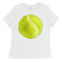 White tennis ball fa element 2 Ladies Tee - FaDigitalArtStudio