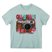 Oh Snap Rose Grey Leopard Vintage Camera Heavy Core Tee | Teevron