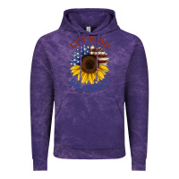 Cloud Purple American flag sunflower Vintage Hoodie - Jasminsmagicworld