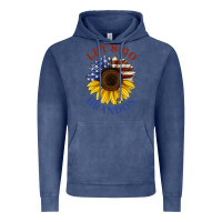 Vintage Denim American flag sunflower Vintage Hoodie - Jasminsmagicworld