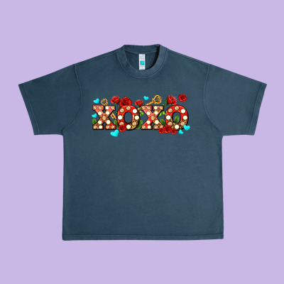 Xoxo Roses And Keys Urban Heavy Tee Designed By Adodesignshop