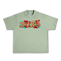 Oil Green xoxo roses and keys Urban Heavy Tee - AdoDesignShop