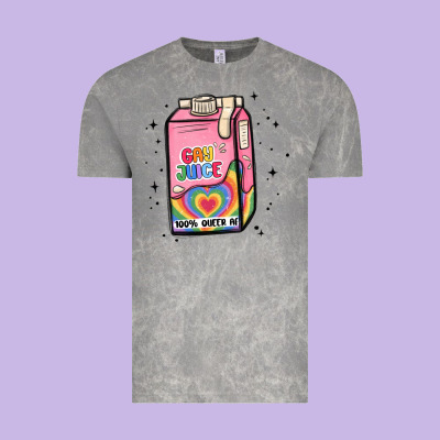 Gay Juice Vintage Tee Designed By Maliassmallbusiness