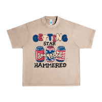 French Oak getting star spangled hammered Urban Heavy Tee - MaliasSmallBusiness