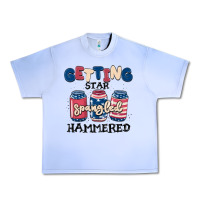 Grape Ice getting star spangled hammered Urban Heavy Tee - MaliasSmallBusiness