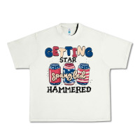 Pistachio getting star spangled hammered Urban Heavy Tee - MaliasSmallBusiness