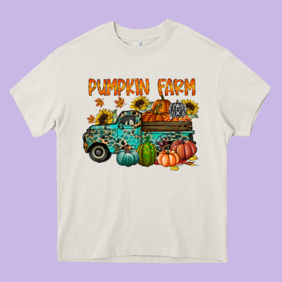 Pumpkin Farm Heavy Core Tee Designed By Racoondesign