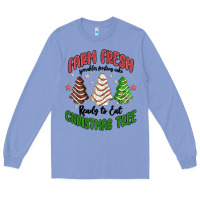 Colony Blue farm fresh christmas tree Long Sleeve Tee - MaliasSmallBusiness
