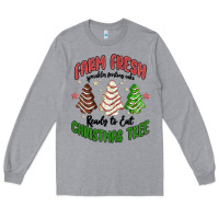 Heather Grey farm fresh christmas tree Long Sleeve Tee - MaliasSmallBusiness