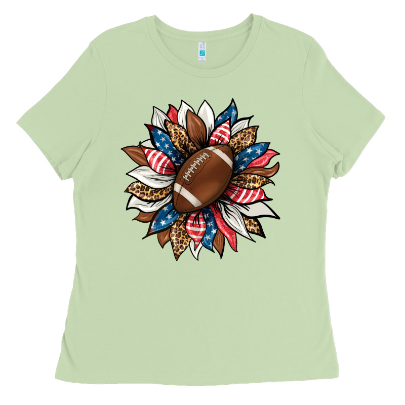 American Football Sunflower Ladies Tee by HRA Design Shop | Teevron