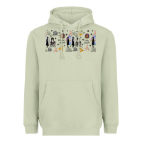 Matcha gothic girl and colorful girl Heavyweight Hoodie - TumblerDesignByShophia