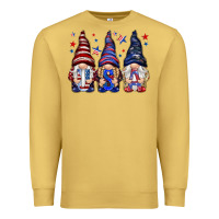 Antique Gold USA gnomies 4th of july Premium Sweatshirt - HowdyJamesFarm