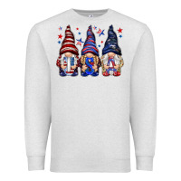 Oatmeal Heather USA gnomies 4th of july Premium Sweatshirt - HowdyJamesFarm