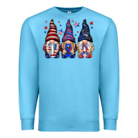Ocean Blue USA gnomies 4th of july Premium Sweatshirt - HowdyJamesFarm