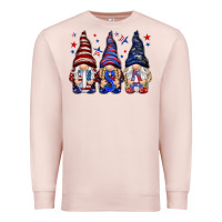 Pale Pink USA gnomies 4th of july Premium Sweatshirt - HowdyJamesFarm