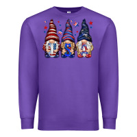 Purple USA gnomies 4th of july Premium Sweatshirt - HowdyJamesFarm