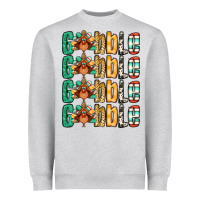Heather Grey Gobble till you wobble Thanksgiving turkey Heavyweight Sweatshirt - NancyCooperArtShop